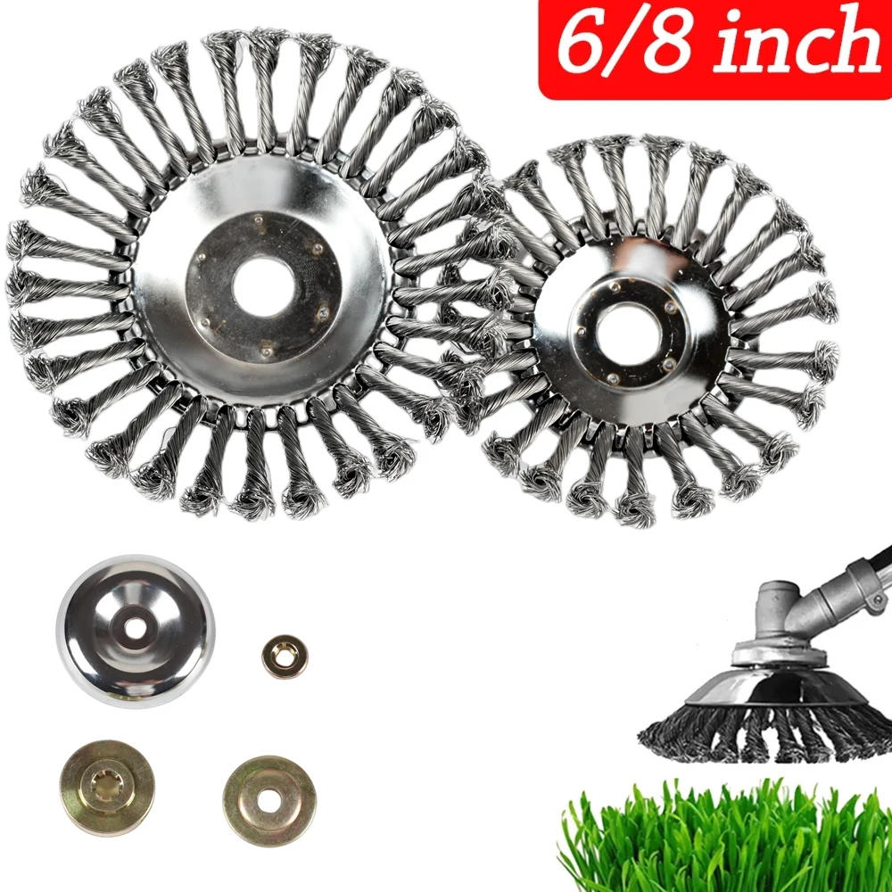 Description Picture 2 of item150mm/190mm Garden Steel Wire Trimmer Head and Gearbox Fixing Kit Grass Brush Cutter Dust Removal Weeding Plate for Lawnmower