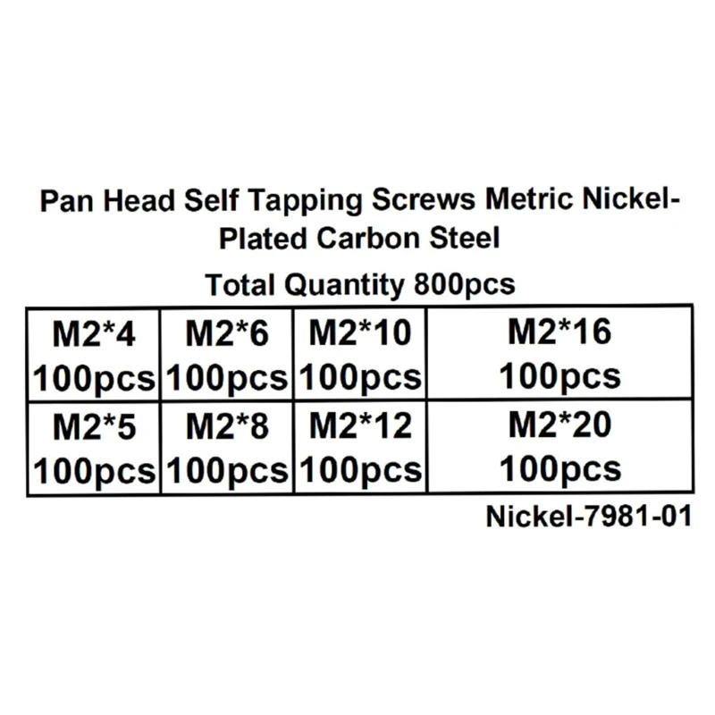 Description Picture 6 of item1000pcs/set Convenient Screw Set Self Tapping Screws Assorted Screw Set Repair Screw Assortment for Homes Office Project