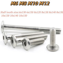 M6 M8 M10 M12 304 A2 Stainless Steel Flat Hex Hexagon Socket Head Allen Furniture Rivet Screw Connector Joint Bolt