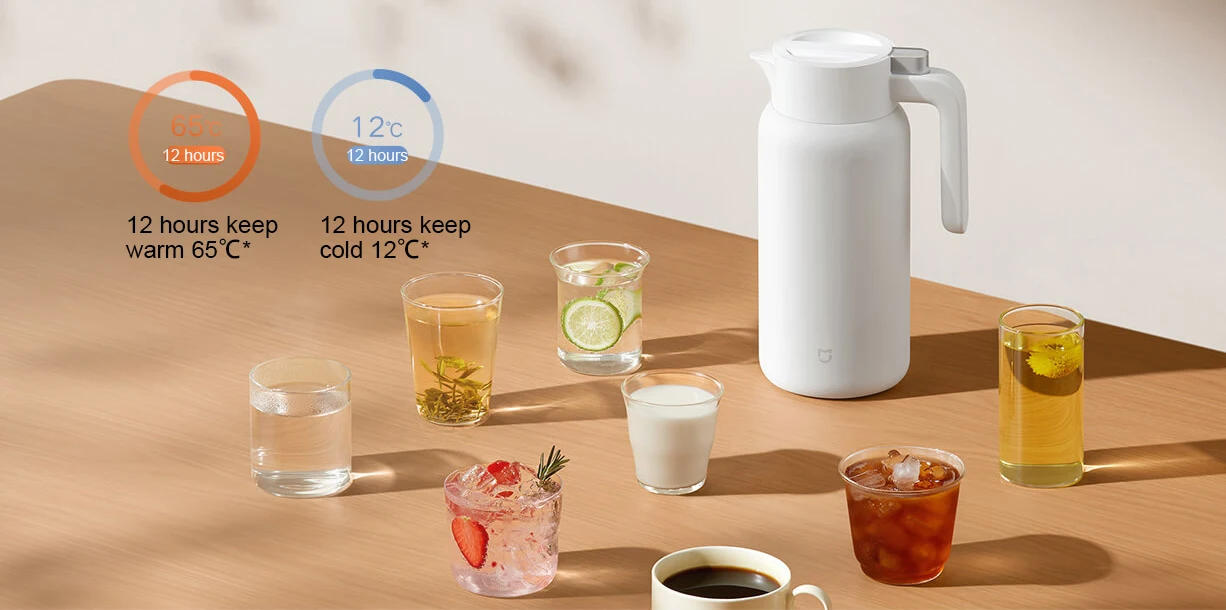 Description Picture 5 of itemIconic Brand MIJIA Insulated Kettle 1.5L/2L,316L Stainless Steel,Easy Cleaning,Long-lasting Temperature Control Lock Thermos Kettles