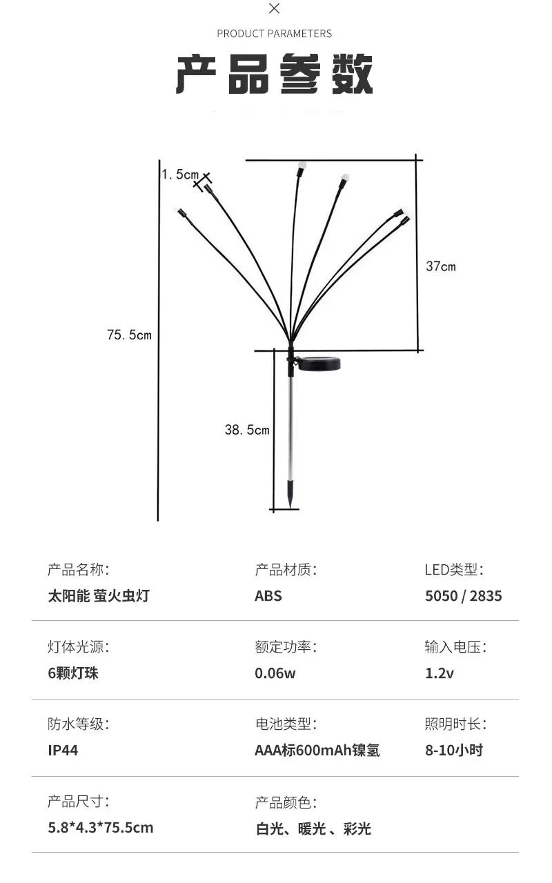 Description Picture 4 of itemSolar LED Light Outdoor Garden Decoration Landscape Lights Firework Firefly Lawn Lamps Country House Terrace Balcony Decor Lamp