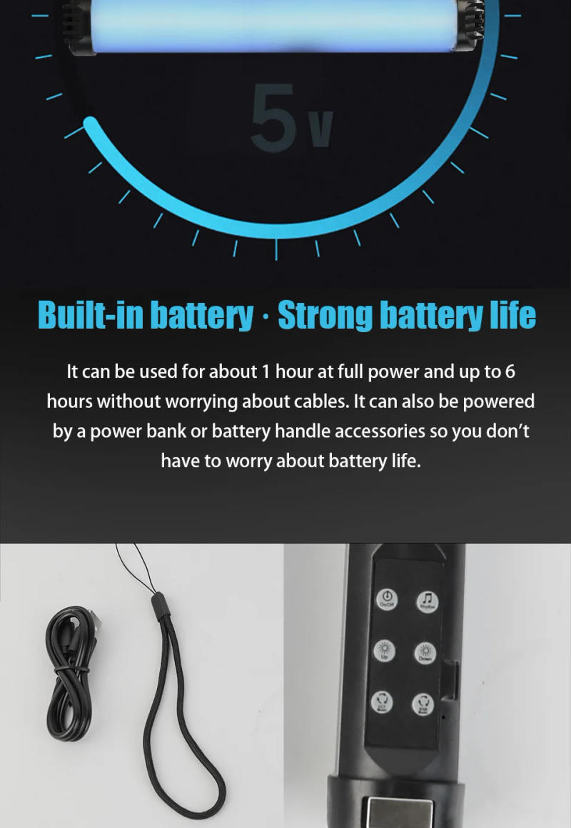 Description Picture 6 of itemMini Handheld LED RGB Light Stick Magnet Photographic Lighting 2700-7500K Photography Fill light Lamp For Video Vlog YouTube