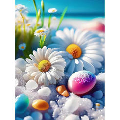 QW079 DIY Diamond Painting Kit Dream Stone Flower Full Round Diamond Inlaid Embroidery Technology Cross-stitch Home Decoration