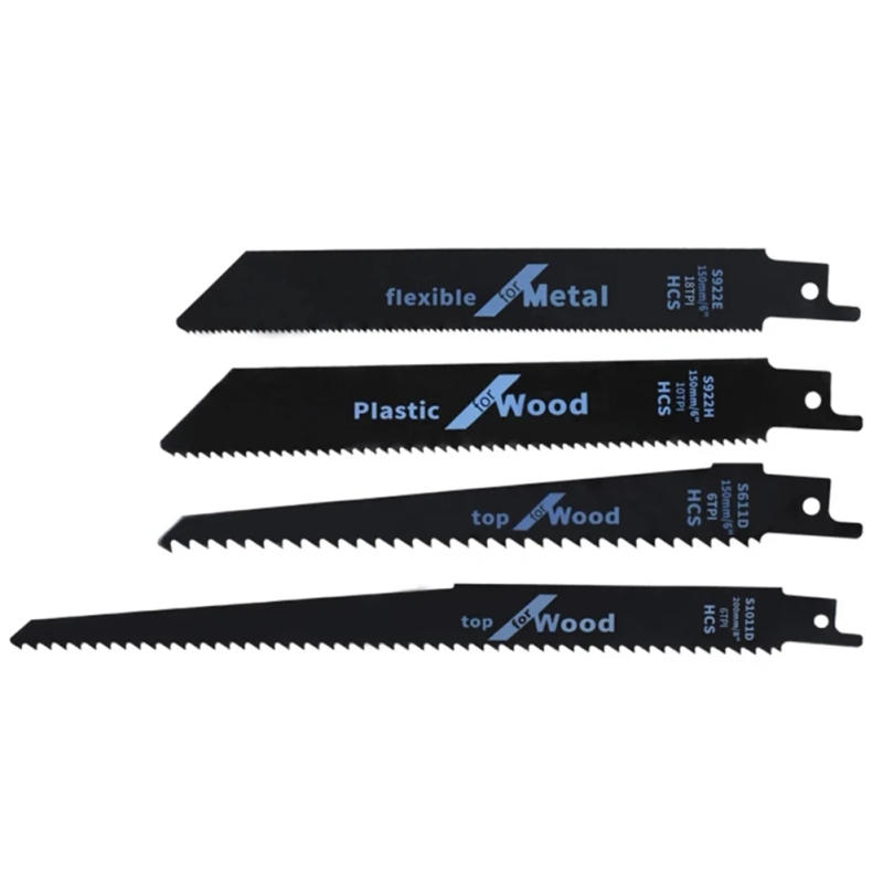 Description Picture 3 of item1/4pc Reciprocating Saw Blades High Carbon Steel Wood Pruning Saw Blades For Plastic Pipe Metal Cutting S922H/S922E/S611D/S1011D