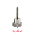 1pc M3 M4 M5 M6 M8 M10 Stainless Steel Thumb Screw Knurled High Head Hand Tighten Bolt with POM Buffer Glue Length 6-55mm