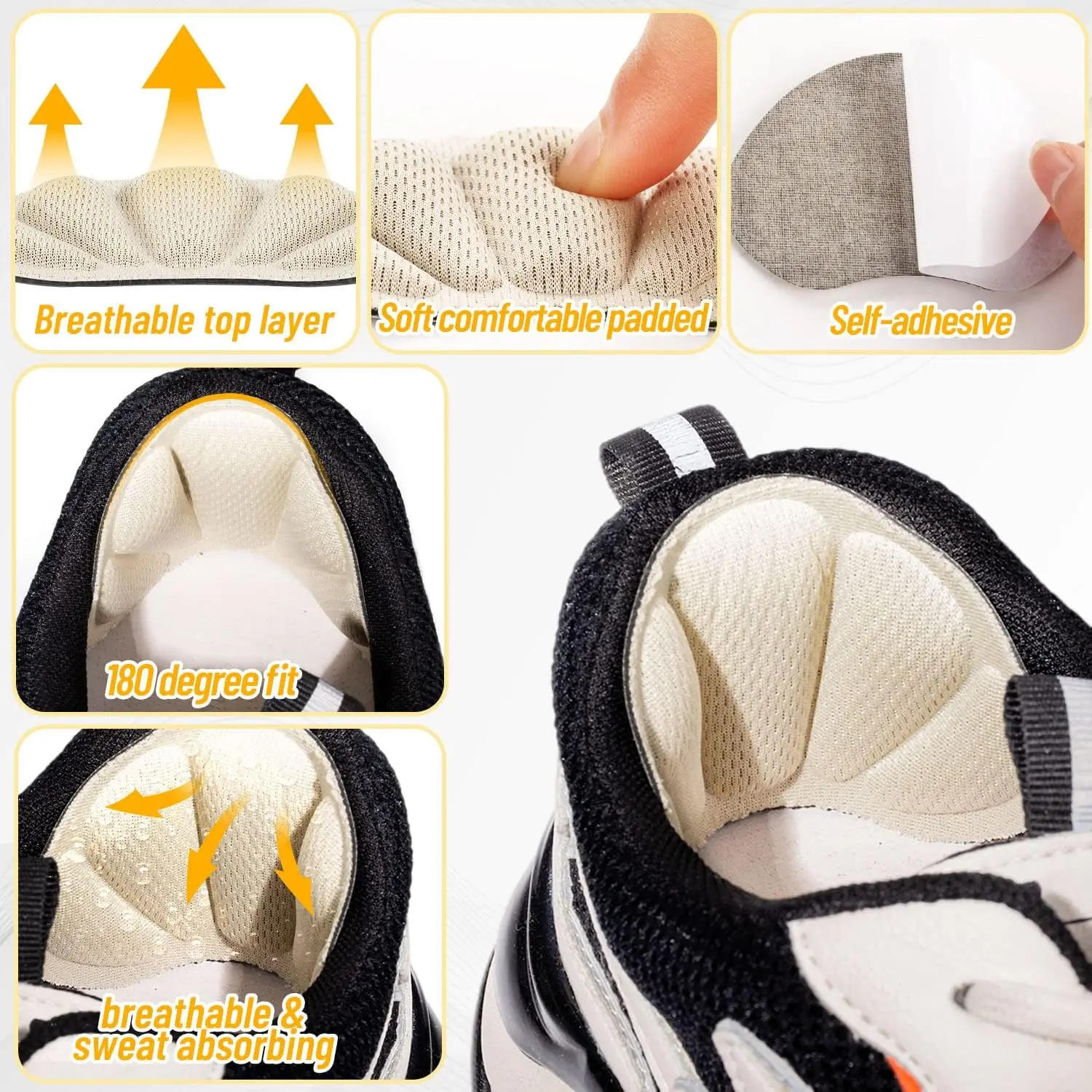 Description Picture 5 of itemInsoles Patch Heel Pad for Sport Shoes Adjustable Size Antiwear Feet Pad Cushion Insert Insole Heel Protector Back Sticker