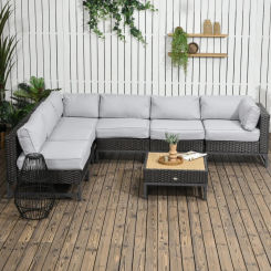 7 Piece Outdoor Patio Furniture Set with 4.75