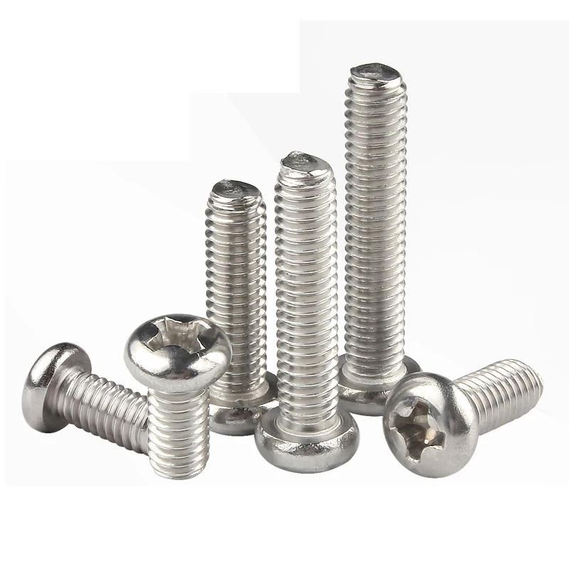 Description Picture 5 of item200/ 100/ 50pcs M1 M1.2 M1.4 M1.6 M1.7 M2 M2.5 M3 M3.5 M4 M5 304 Stainless Steel Phillips Cross Recessed Pan Head Screws DIN7985