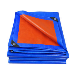 Thickened Wear-resistant Sunshade Tarpaulin Outdoor Blue Orange Plastic PE Shade Sails Suitable for Picnic, Cushion, Rest