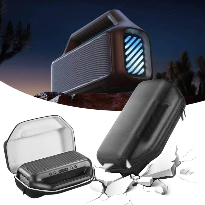 Description Picture 6 of itemFor Anker Soundcore Boom 2 Speaker EVA Hard Carrying Case Waterproof Hard Travel Case Shockproof Portable Storage Shoulder Bag