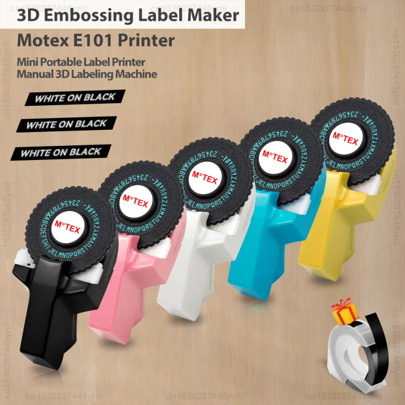 Description Picture 2 of itemManual Label Printer Motex E101 3D Embossing Label Maker Replace for B90 Dymo 12965 1610 1540 Labeller DIY Dymo 3D Label Tape