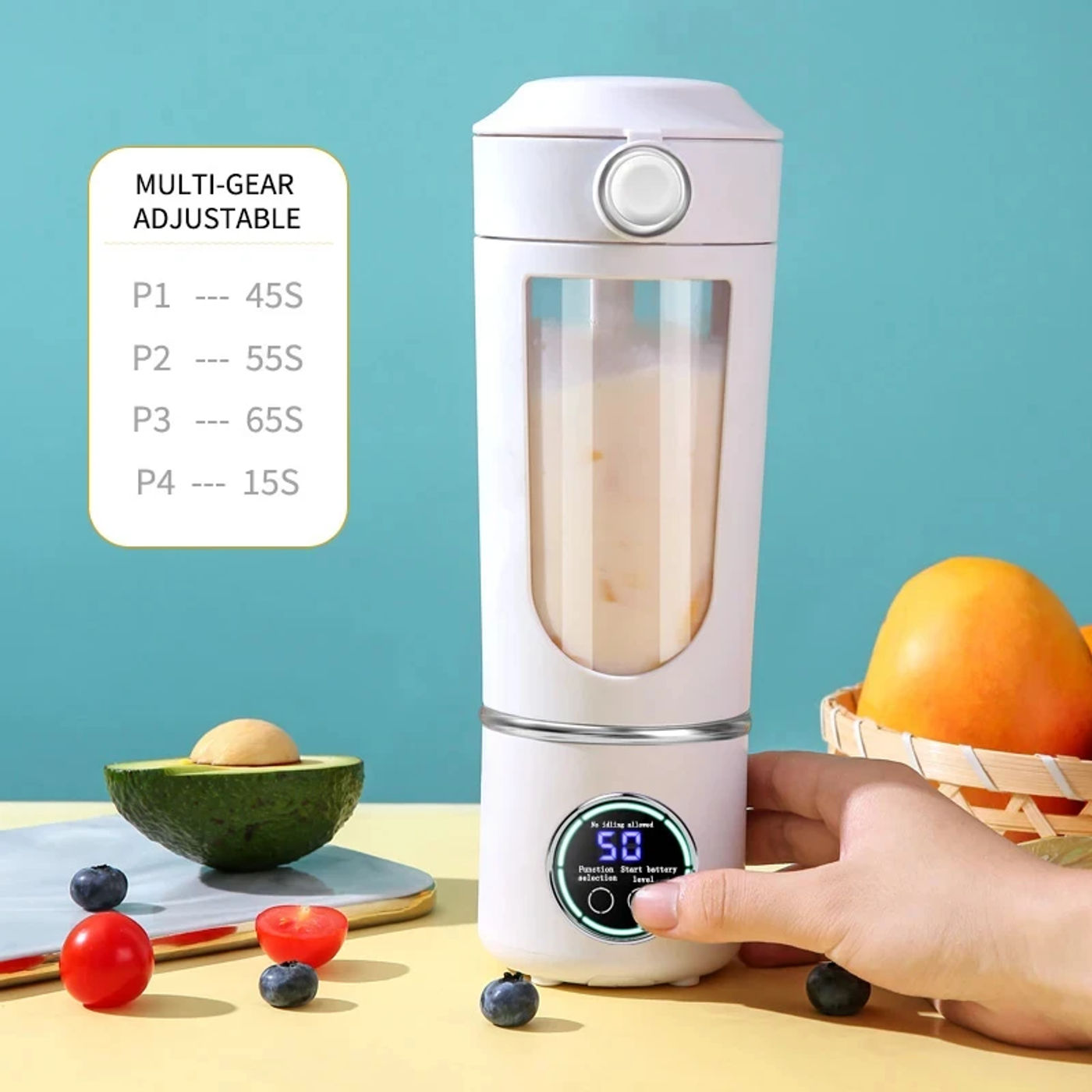 Description Picture 5 of itemNew Portable Juice Maker Blender for Shakes Smoothies 700ML Multiple Colors 12-Blades Fast Mixing 2 In 1 Blender Bottle Juicer