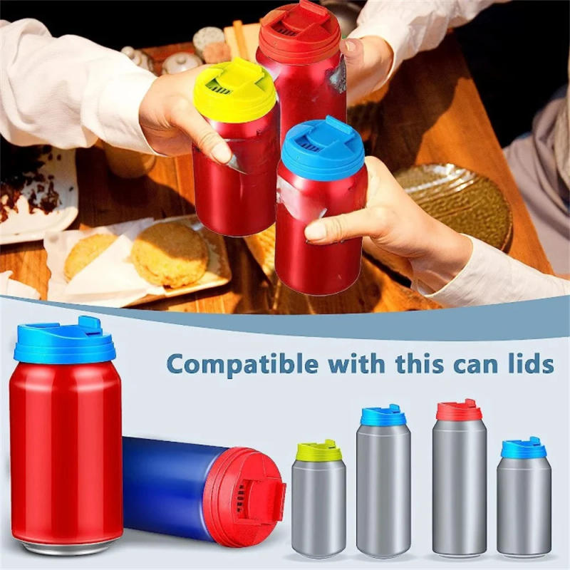 Description Picture 3 of item5Pcs Soda Lid Covers Multi-color Beverage Can Protector Silicone Can Covers Beer Bottle Cap Tin Can Leak-Proof Cap Soda Coke