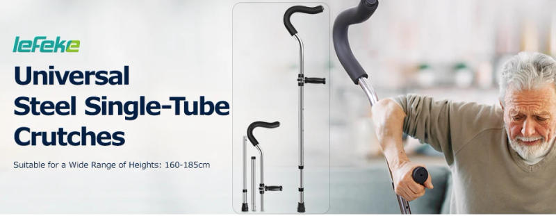 Description Picture 3 of itemLefeke Forearm Crutches Foldable Adjustable Aluminium Walk Easy Elbow Crutch Lightweight Walking Stick