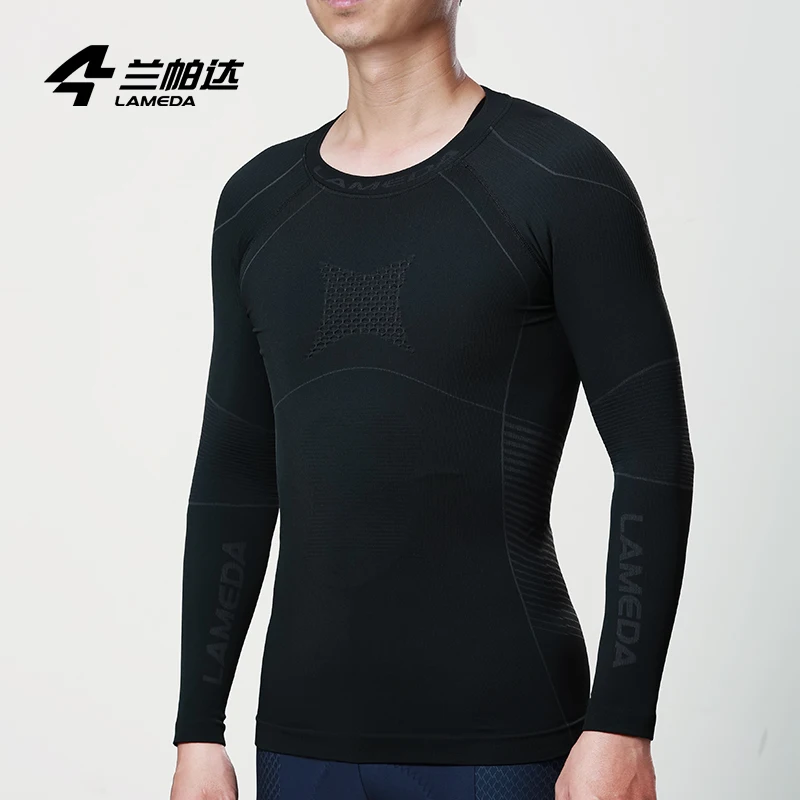 Lameda Undershirt Cycling Autumn Winter Long Sleeves Cycling Jersey Man Keep Warm Men's Cycling Shirt Bamboo Charcoal Fiber Top