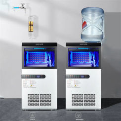 70KG/24h Home Ice Maker Bottled Water/Tap Water Intelligent Fully Automatic Business Machine Fast Ice Making Frozen Appliances
