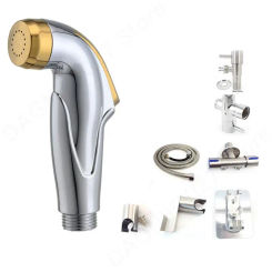 ABS plastic douchette wc bidet toilet sprayer gold silver bidet Sprayer Water spray faucet kit enema cleaner accessories v