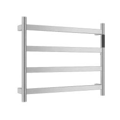 Hotel Brushed Wall Mount Towel Warmer Plug-in Bathroom Electric Heated Towel Drying Racks With Built-in Timer