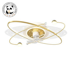 Contemporary Creative Ceiling Fan Lights Simple Shake Head Electric Fan LED Pendant Lamp Stars Sky Bedroom Study Children's Room