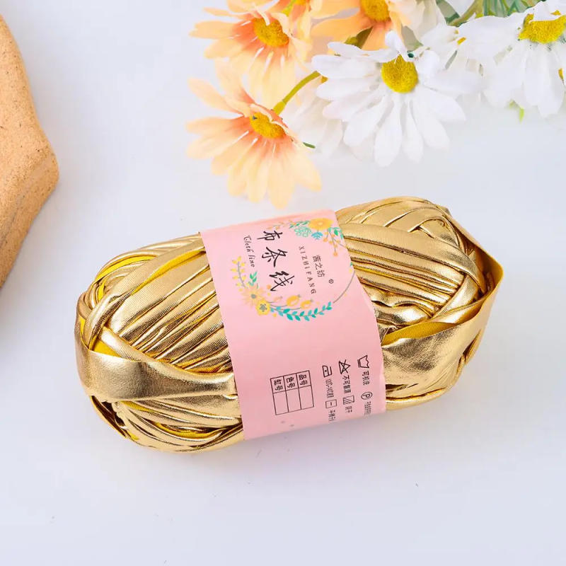 Description Picture 5 of item100g Imitation Leather Shiny Crochet Yarn DIY Hand Knitting Yarn Ball For Bag Blanket Cushion T-Shirt