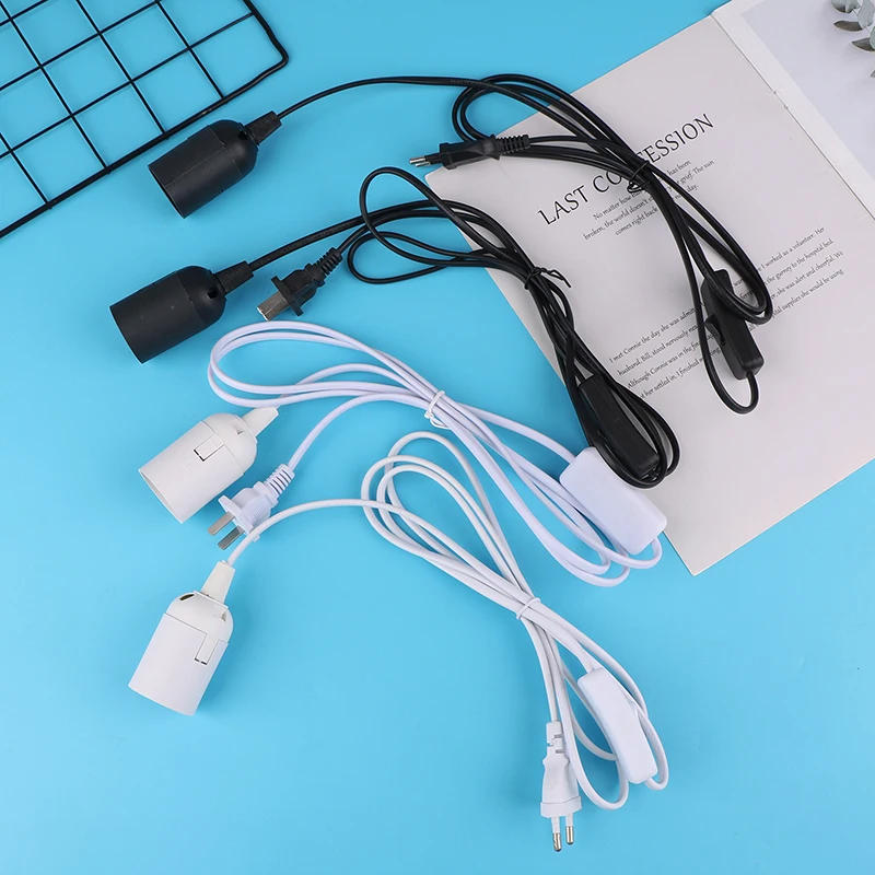 Description Picture 6 of itemEU US Plug 1.8m Power Cord Cables E27 Lamp Base Holder With Switch Wire For Pendant Led Bulbs Fixture Hanglamp Suspension Socket