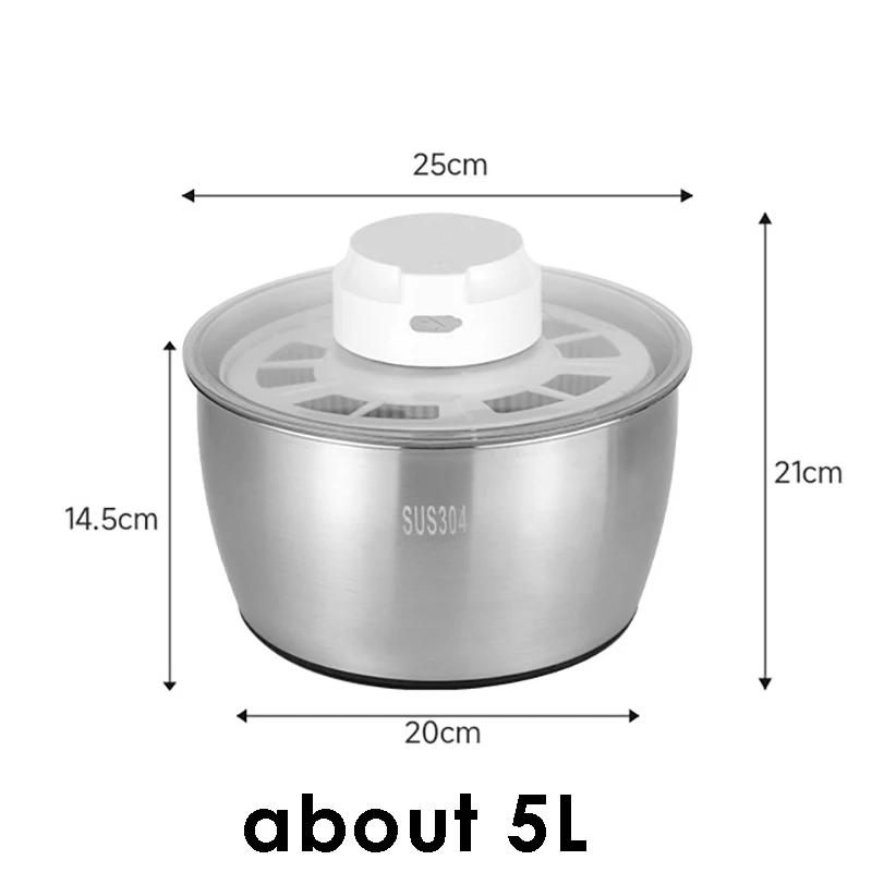 Description Picture 2 of itemElectric Salad Spinner Drainer Spin Dryer Washer Dehydrator Rechargeable Dewatering Washing Machine Fruit Vegetable Cleaner Tool