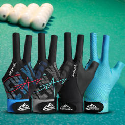 Billiard Gloves Three Finger Gloves Anti-Slip 3 Finger Snooker Glove Adjustable Snooker Pool Gloves for Men Women Left Hand