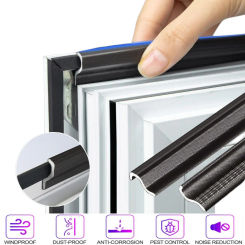 6M S Type sealer Casement Window Sealing Strip Acoustic foam for Weather Stripping Door Seal Gap Filler noise Reductian Artifact