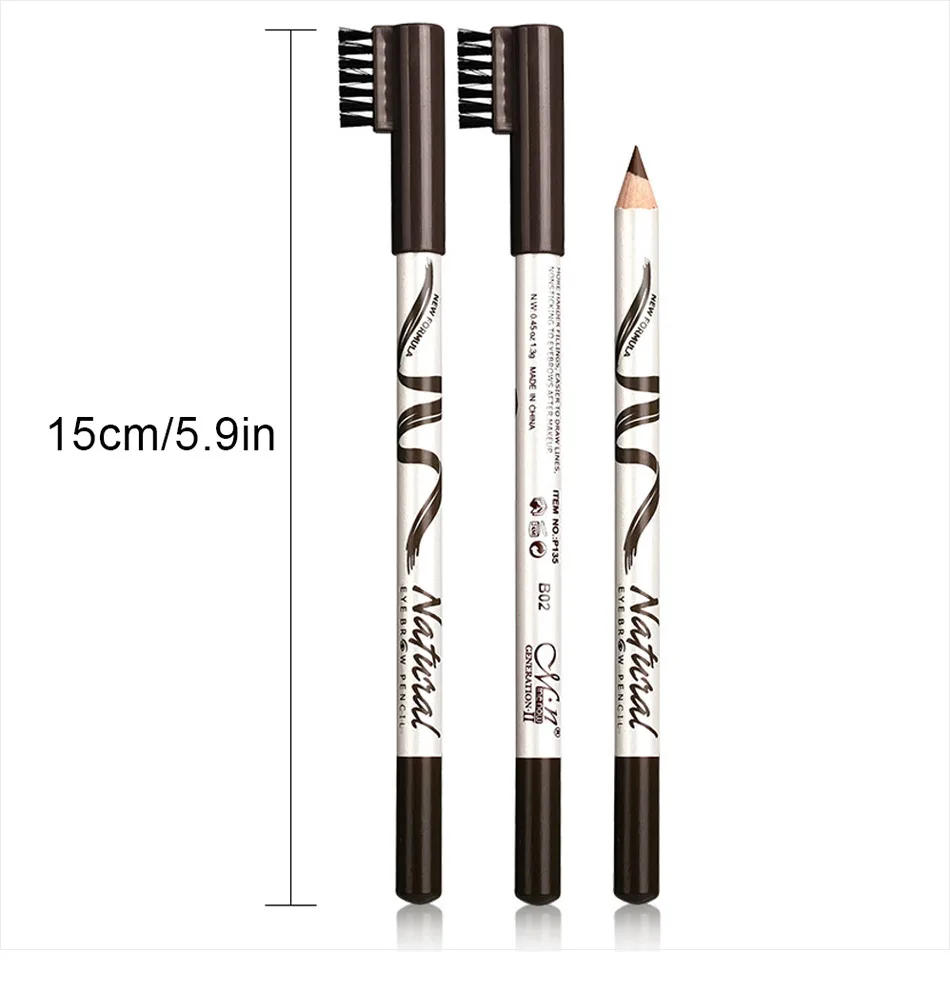 Description Picture 3 of item1pcs Eyebrow Pencil Waterproof Art Tint Makeup Eye Brow Pen Enhancers Long Lasting 5 Colors Eyebrow Pen Women Beauty Cosmetic