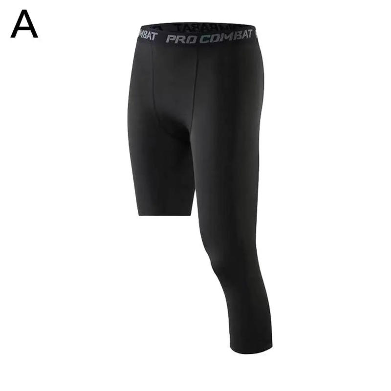 Description Picture 2 of itemSingle Leg Basketball Leggings Quick Drying Men's Running Football Yoga Fitness Compression Pants Sports Clothing Accessories