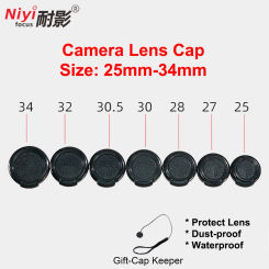 Camera Lens Cap 25mm 27mm 28mm 30mm 30.5mm 32mm 34mm Rear Lens Cap for Olympus Panasonic Canon Sony Nikon Pentax With Cap Keeper