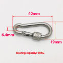 M6/M8/M10 304 Stainless Steel Snap Hook with Screw Connecting Link Button Safety Hook Buckle Chain Connector Hasp