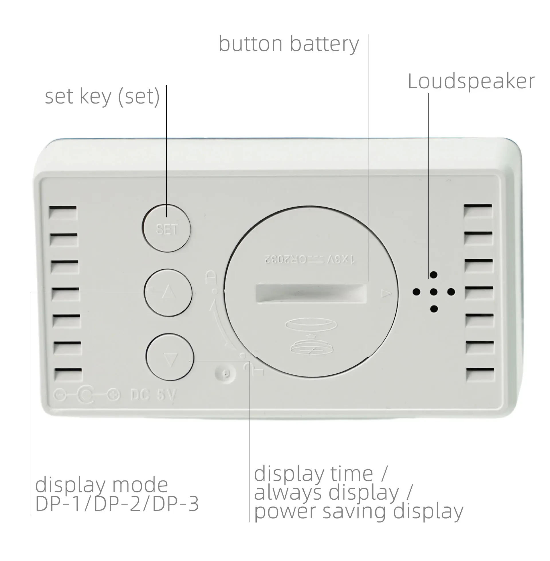 Description Picture 5 of itemLED Mini Mirror Alarm Clock Electronic Digital Alarm Clock Digital Table Clock Room Desk Decorating Smart Small Tools Home