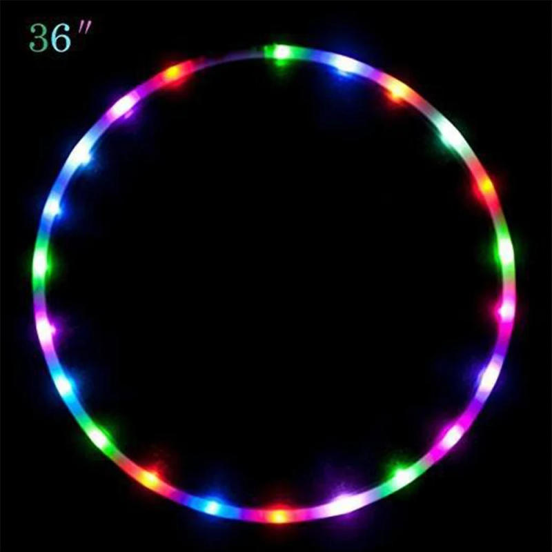 Description Picture 2 of itemLED Colorful Fitness Circle Sport Hoop Loose Weight Home Indoor Removable Multi-Color Sports Hoop Gym Fitness Equipments