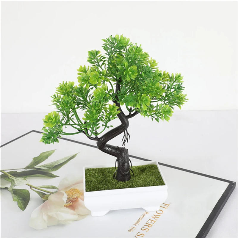 Description Picture 3 of itemGarden Arrangement Ornaments Plastic Plants Bonsai Small Tree Pot Fake Plant Potted Flower Home Room Table Decoration