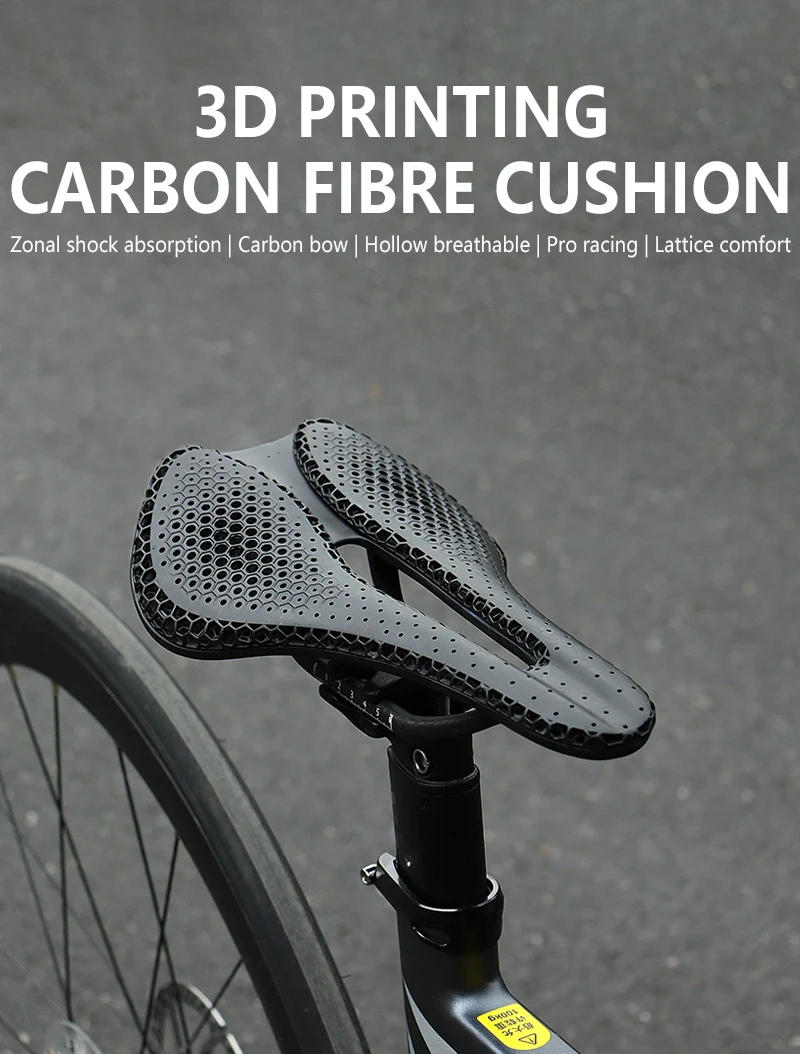 Description Picture 2 of itemTTPRO NEW 3D Printing Bicycle Carbon Saddle Ultra Light Highway MTB Racing Saddle Bicycle Cushion Bicycle Seat Accessories