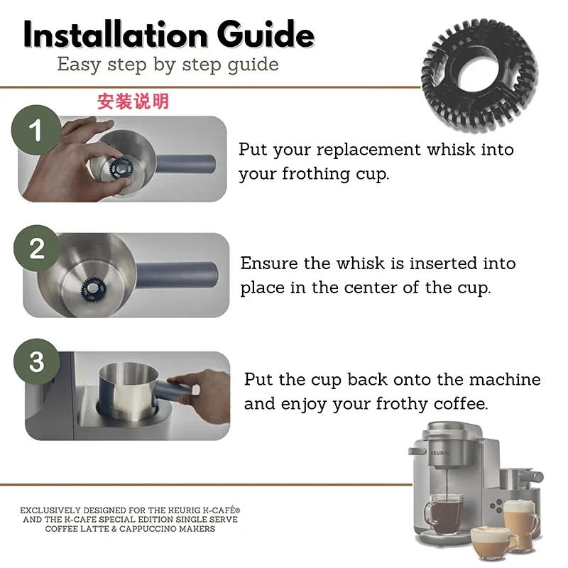 Description Picture 4 of item1PC for Keurig K-Cafe Automatic Milk Frother Foamer Head Accessories