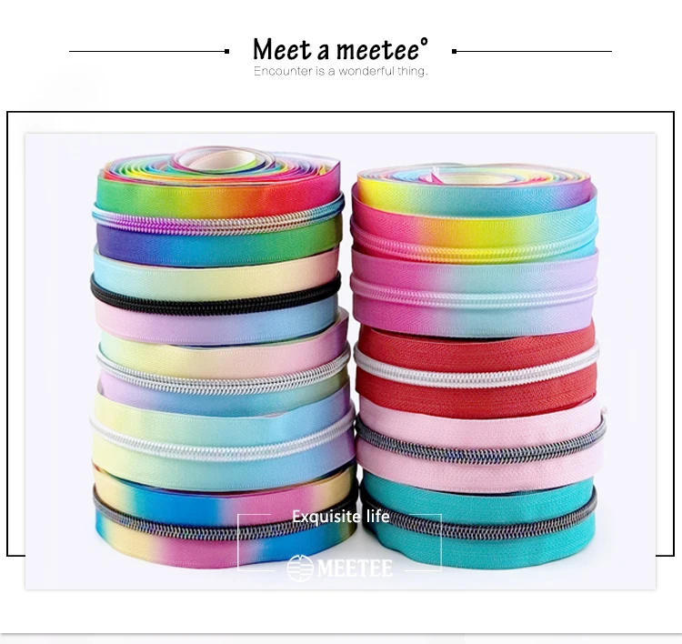 Description Picture 2 of item1/2/3M 5# Nylon Zippers for Sewing Travel Coil Plastic Decorative Zips By The Meter Bag Repair Kit DIY Garment Accessories