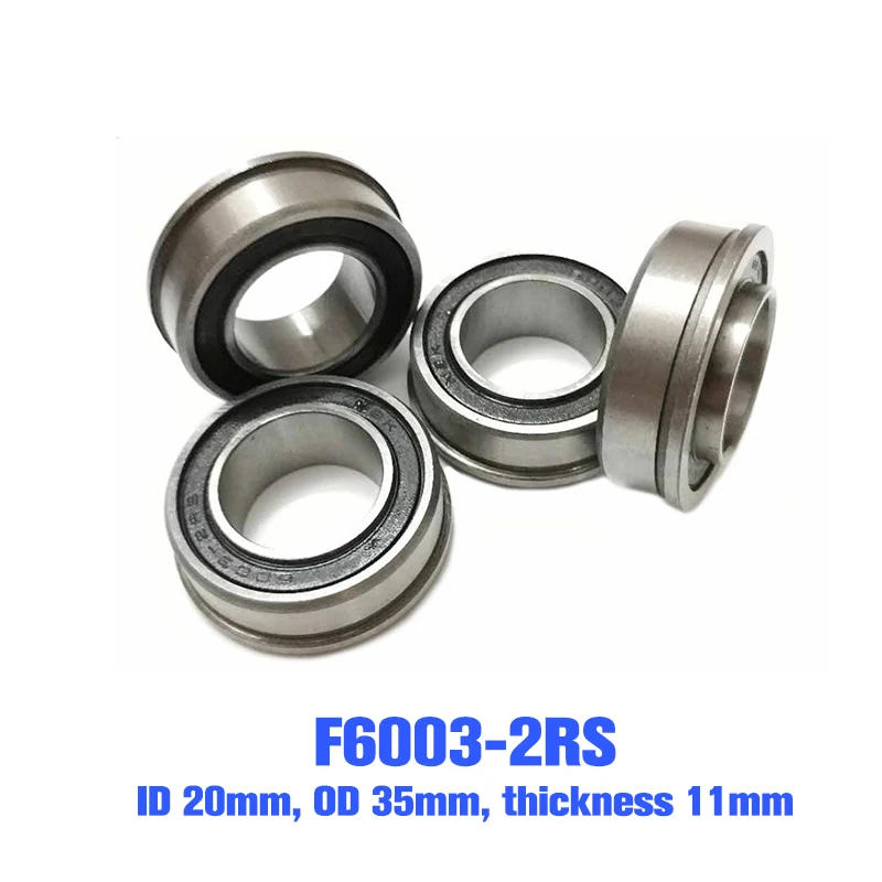 Description Picture 5 of item1pc F6003-20-2RS Flange Deep Groove Trolley Ball Bearing 20x35x11mm Sealed Wheelbarrow