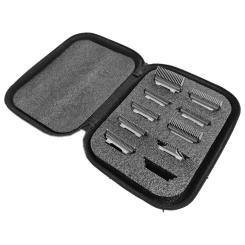 Clipper Blade Holder for 10 Blades - Protective Clipper Blade Storage Case with Barber Blade Holder Foam and Hard Shell Impact