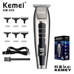 Hair Clipper USB Electric Cordless Trimmer Kemei KM-929 Wireless Portable Hair Clipper Kit Beard Cutter With LCD Display