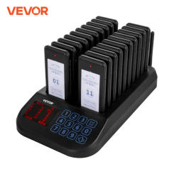 VEVOR Restaurant Pager Calling Paging System 20 Coaster Receiver Restaurants Church Nurse Clinic Queue System Wireless Pagers