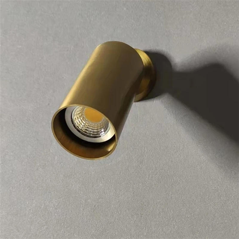 Description Picture 6 of itemModern Minimalist Ceiling Lights 360° Rotatable Copper Color LED Ceiling Track Downlight 5W E27 Bulb Replaceable Wall Spot Light