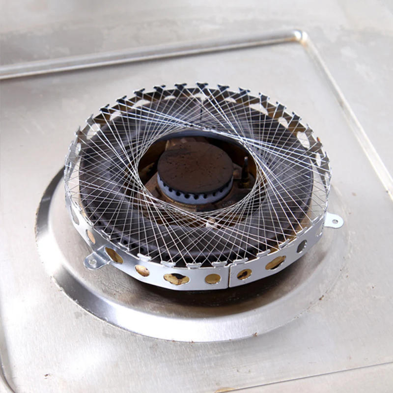 Description Picture 4 of itemStainless Steel Gas Stove Net Windproof Cooker Stove Torch Round Net Grill Pot Holder Stand Energy Saving Kitchen Accessories