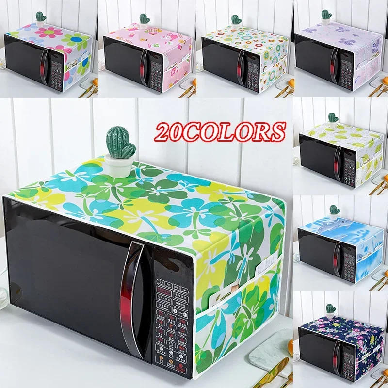 Description Picture 4 of item35*100cm Microwave Oven Dust Cover Dustproof Satin Storage Bag Dust Cloth Household Printed Cover Modern Top Cover Cloth
