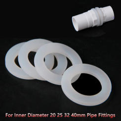 10pcs Silicone Gasket Flat Gasket O-Ring Seal Washer for Inner Diameter 20 25 32 40mm Pipe Fittings Anti-leak Washer High Temp