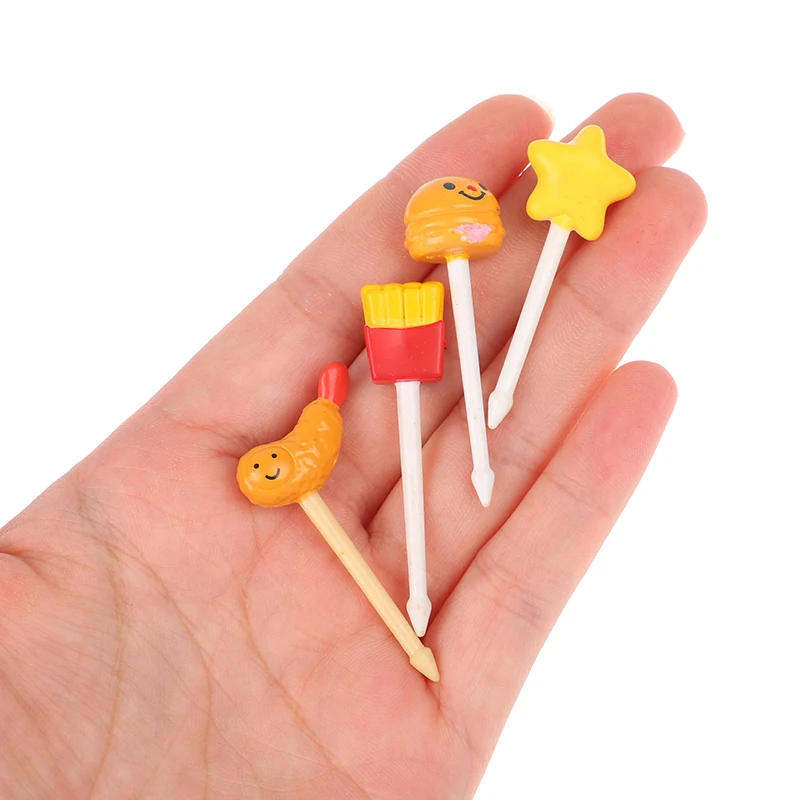 Description Picture 5 of item5pcs Cute Animal Fruit Fork Kids Snack Dessert Decoration Forks Toothpick Lunch Salad Decoration Accessories Cake Picks