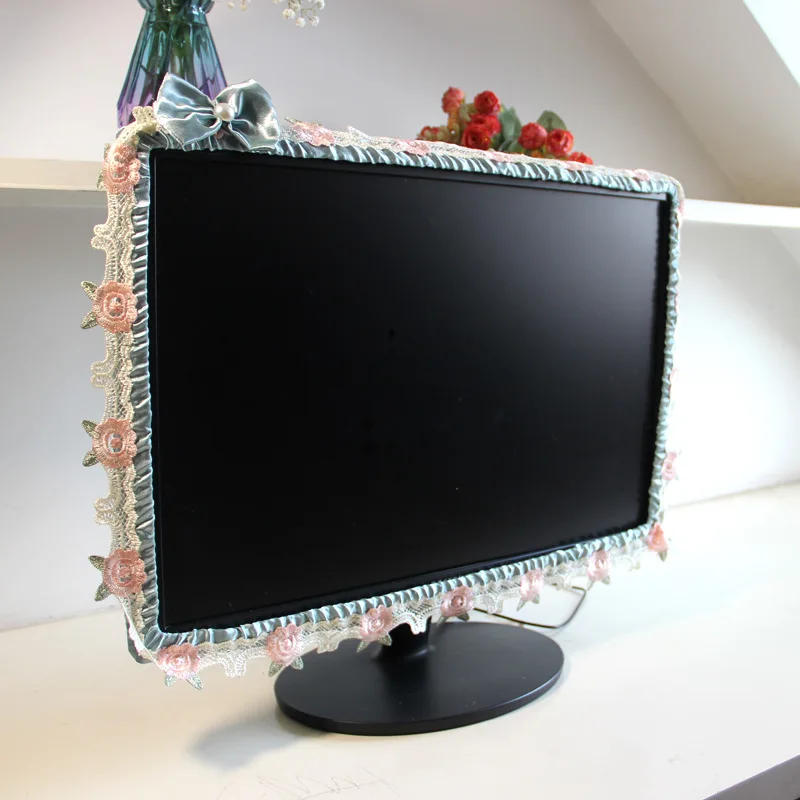 Description Picture 4 of item17-30INCH TV Dust Cover Computer Monitor Protection Stick Wall-Mounted Desktop Curved Screen Soft Fabric Craft