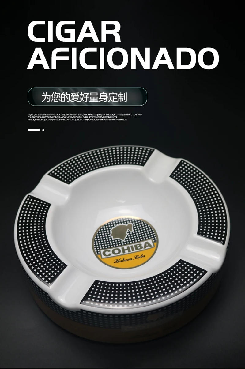 Description Picture 2 of itemCigar Ashtray Big Ashtrays for Round Cigarettes Large Rest Outdoor Cigars Ashtray for Patio/Outside/Indoor Ashtray