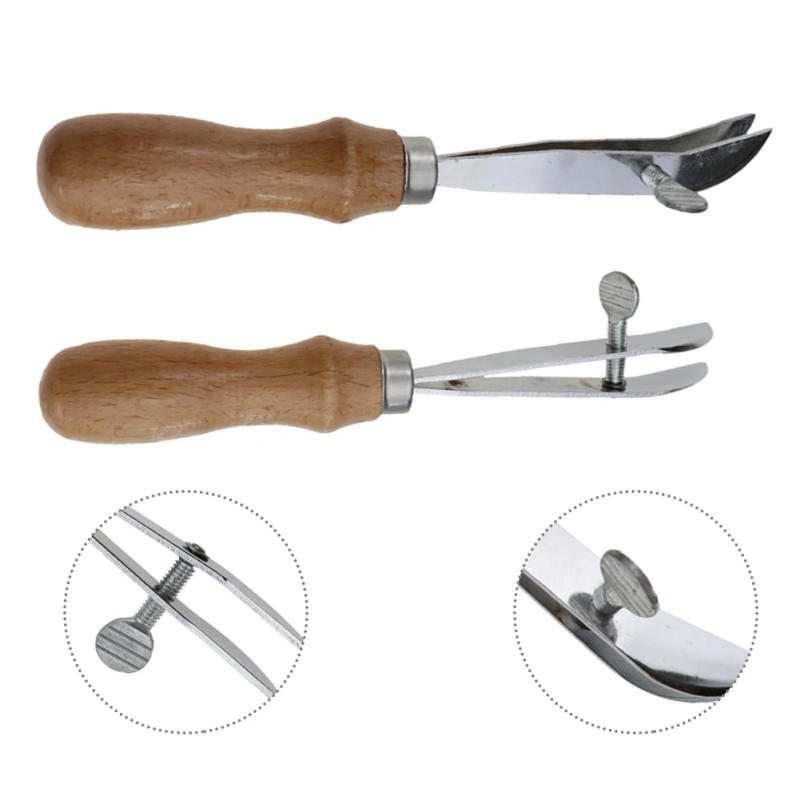 Description Picture 3 of itemAdjustable Leather Edge Stitching Groover Leather Craft Groove Gouge DIY Handmade Cutting Hand Trimming Leather Craft Tool
